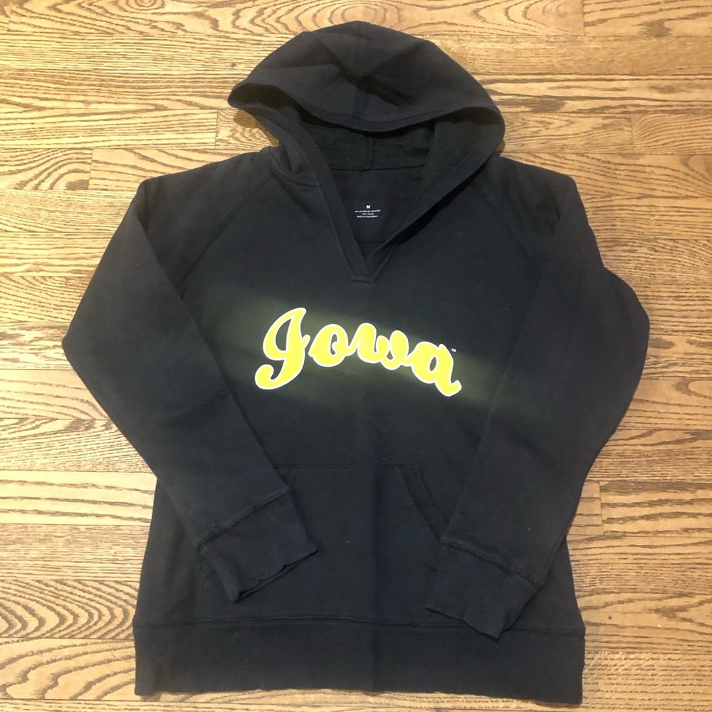 Iowa Hawkeyes Hooded Sweatshirt Black Gold